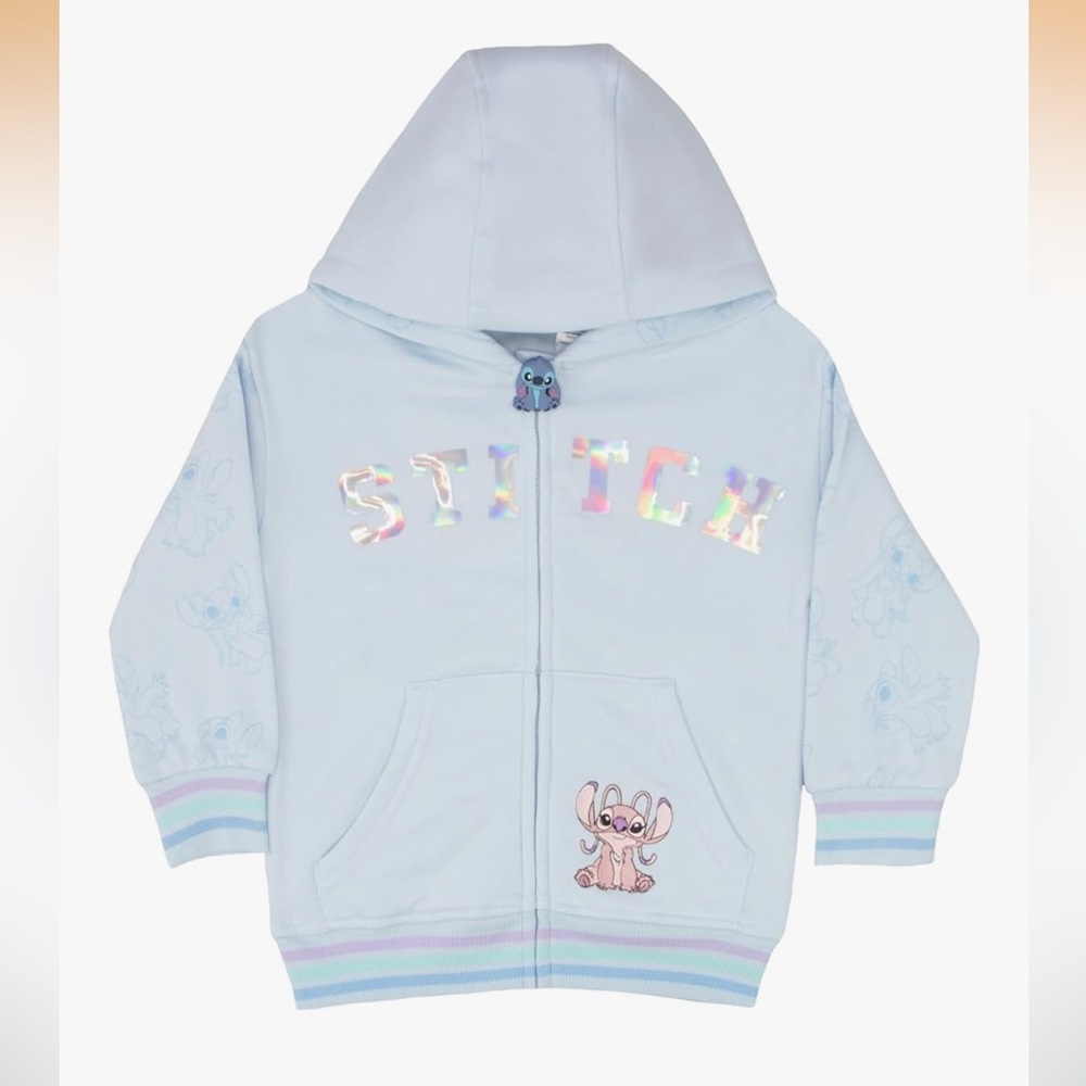 Stitch Kids Hoodie - Light Blue size 5